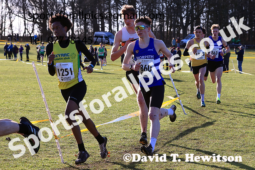 Junior mens 2025 Northern Cross Country Champs, Tatton Park, Knutsford, Cheshire. Photo: David T. Hewitson/Sports for All Pics
